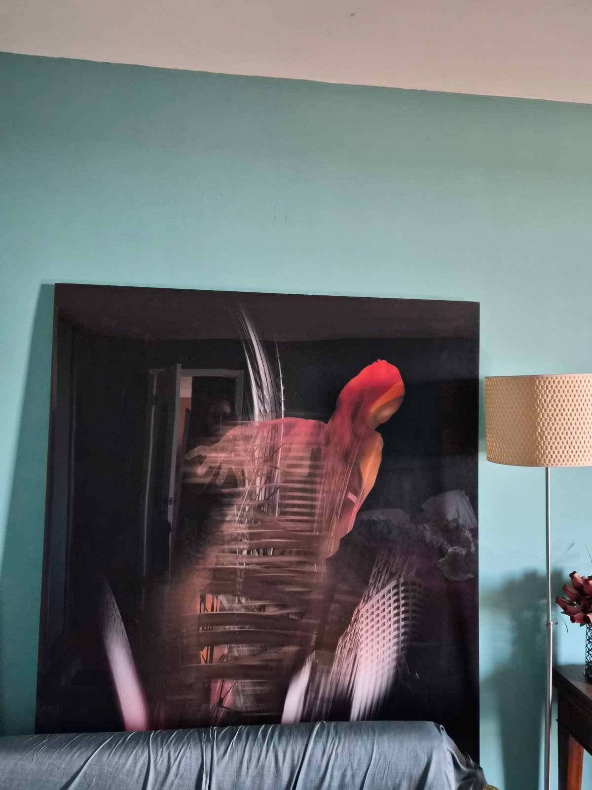 Oeuvre abstraite en plexis originale signee