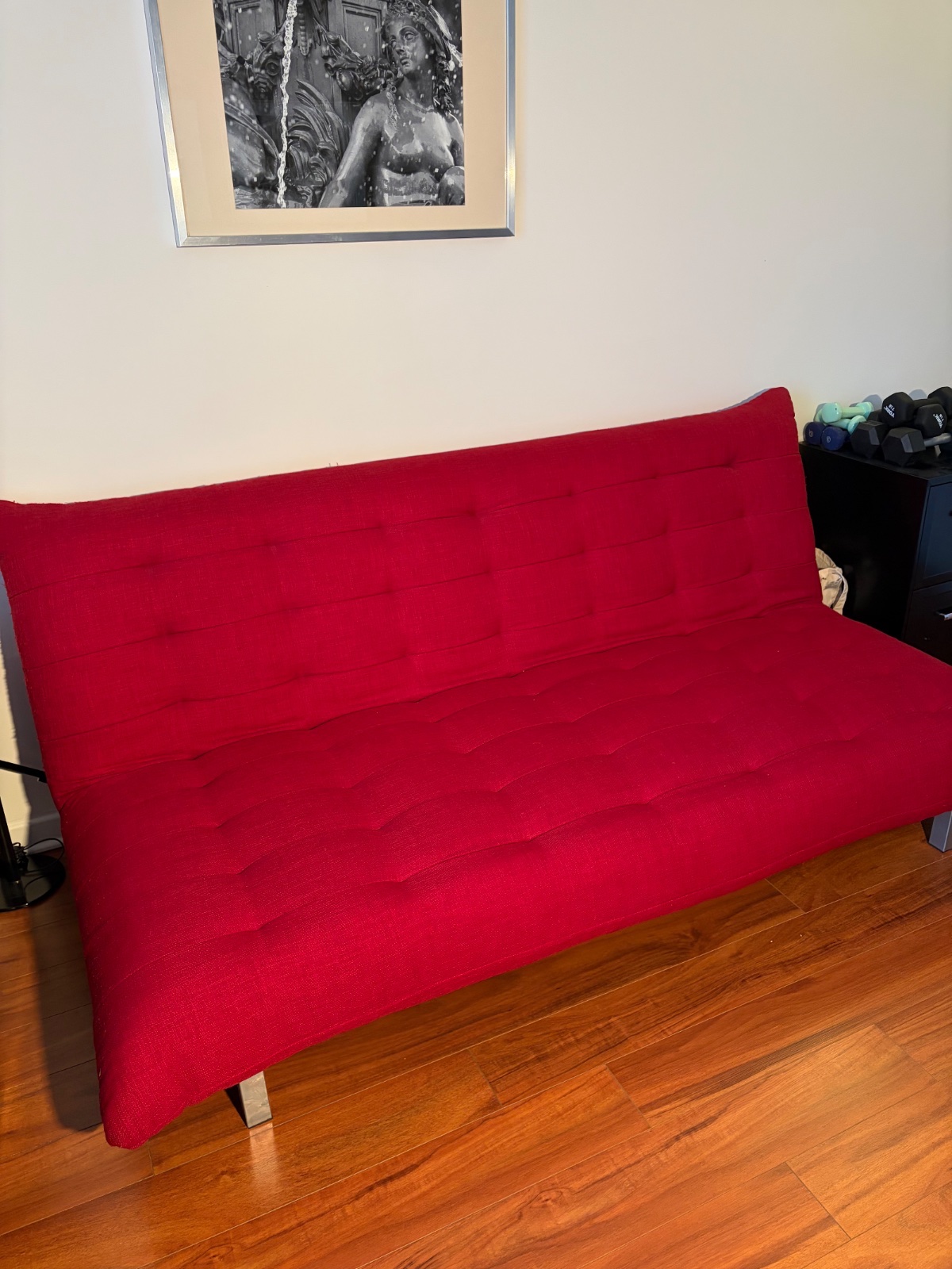 Futon rouge convertible