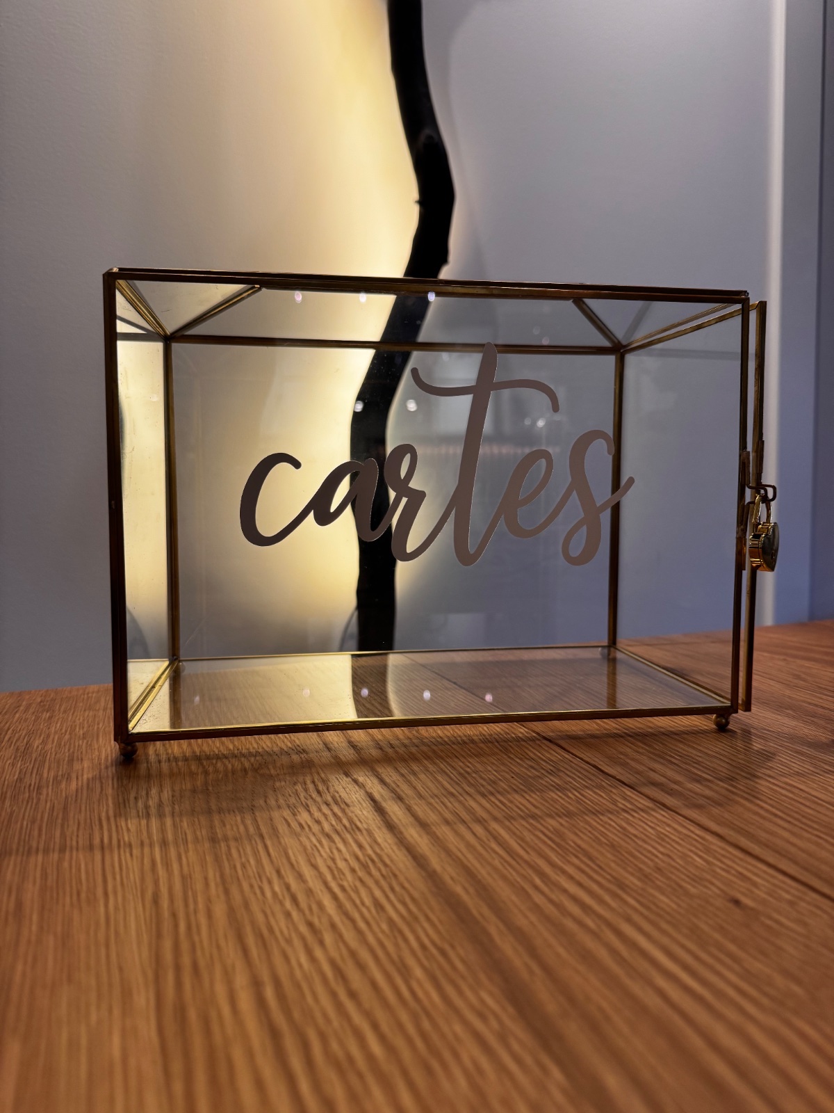 Boîte décorative en verre