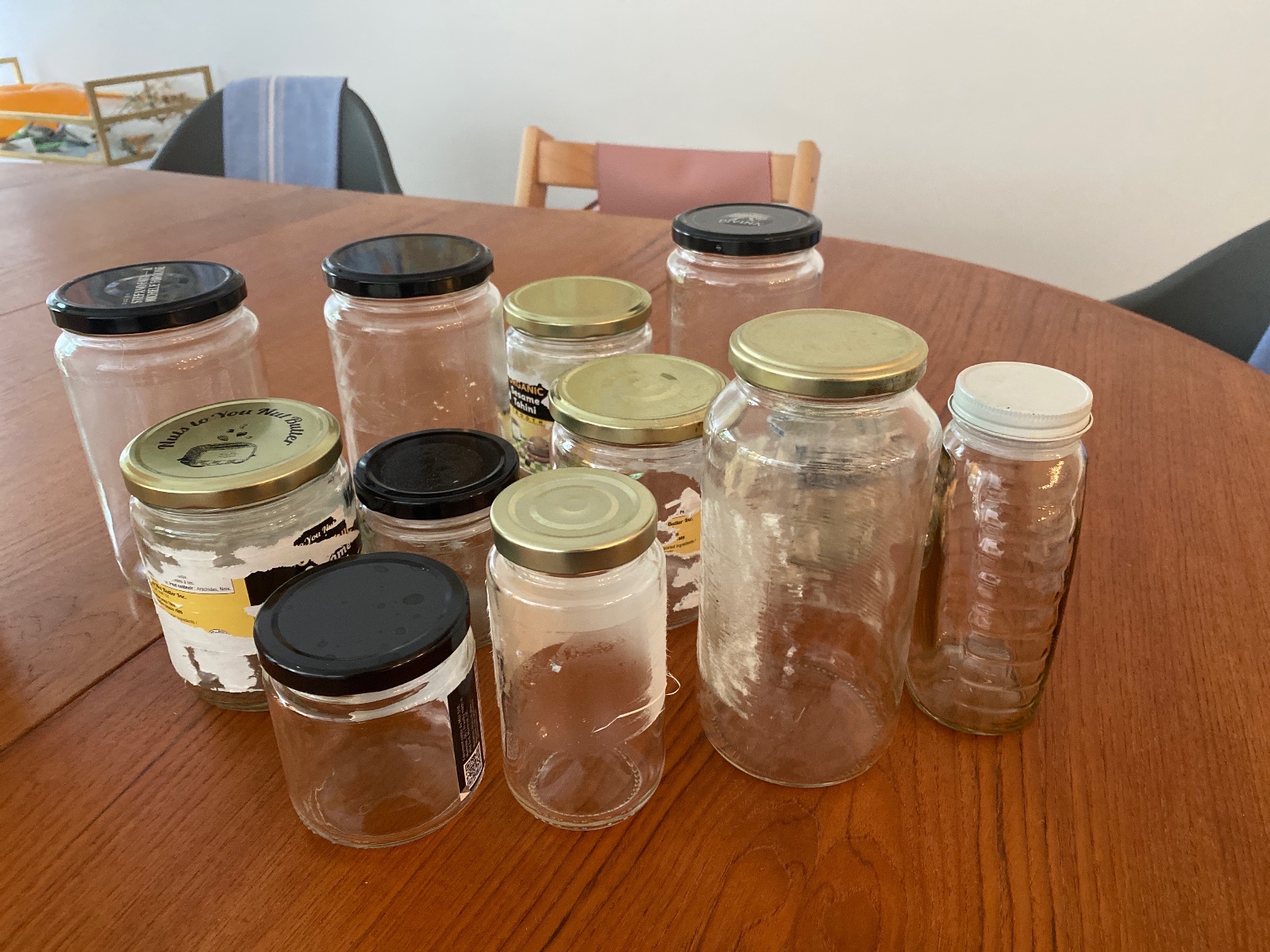 Lot de bocaux en verre