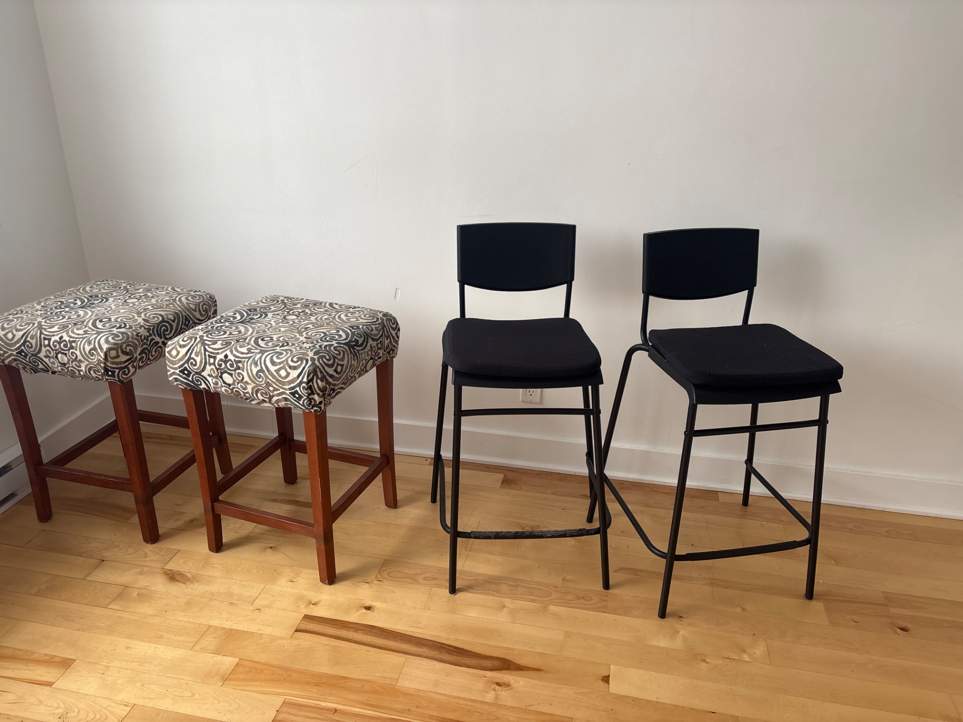 Tabourets de bar noirs