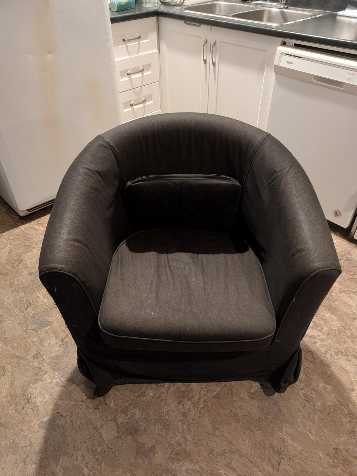 Fauteuil club noir