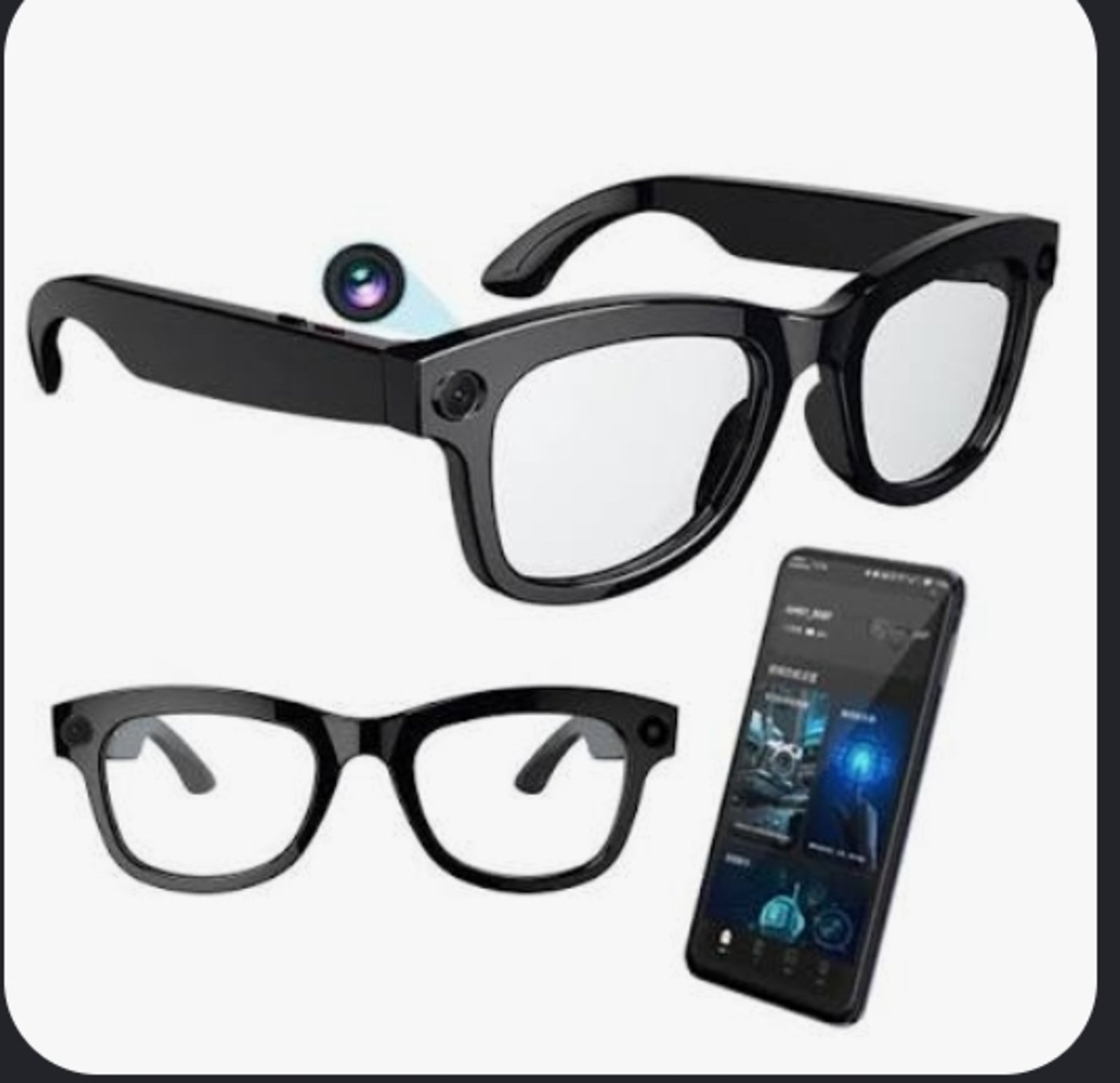 Lunette qui filme avec traduction instantanée et intelligence artificielle intégrée