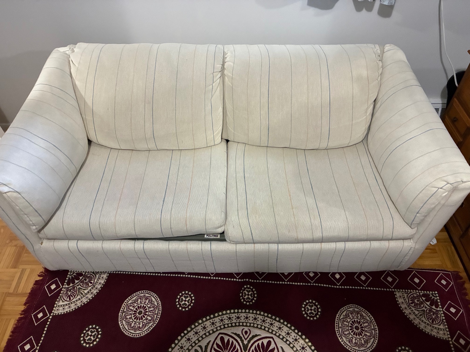 Canapé-lit rayé beige - sofa plus bed